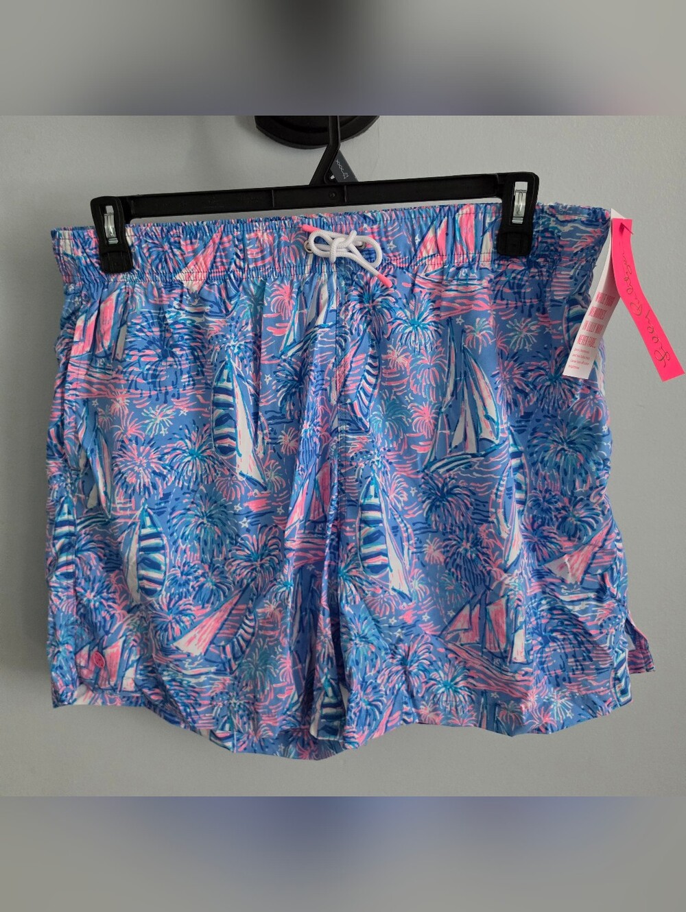 Lilly Pulitzer Boca Blue Sailabration Swim Trunks
